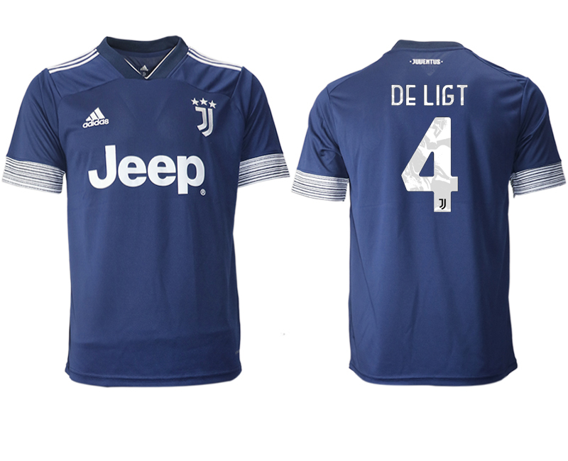 Men 2020-2021 club Juventus away aaa version #4 blue Soccer Jerseys